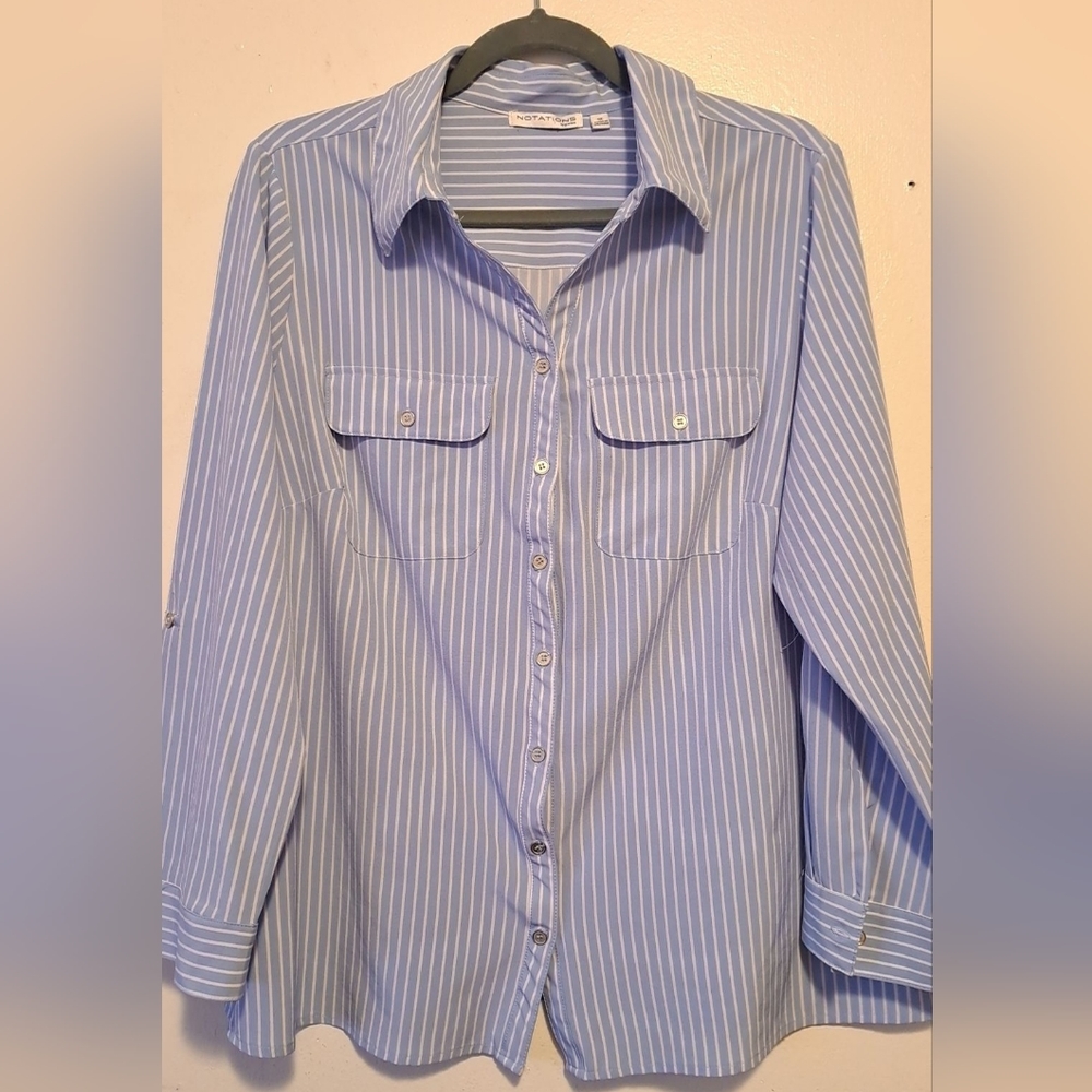 Striped L/S Blouse
